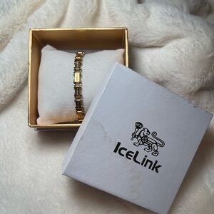 Gold Ice Link bracelet 6mm